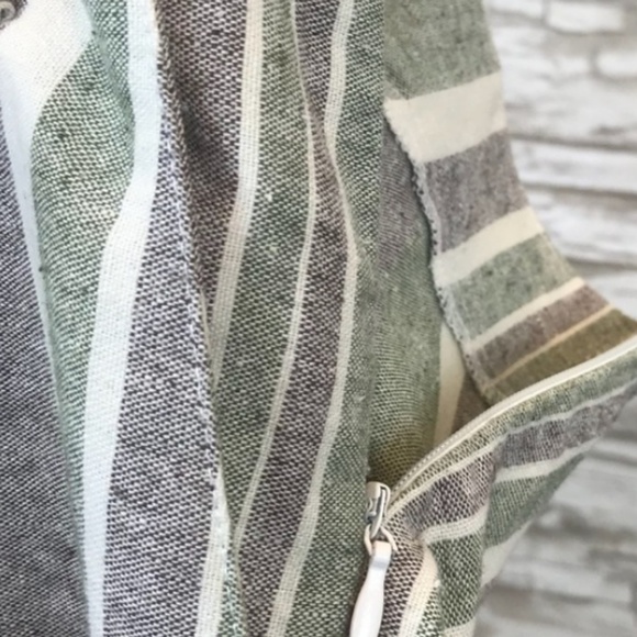 Belted Multi-color Linen Slacks - Picture 3 of 3